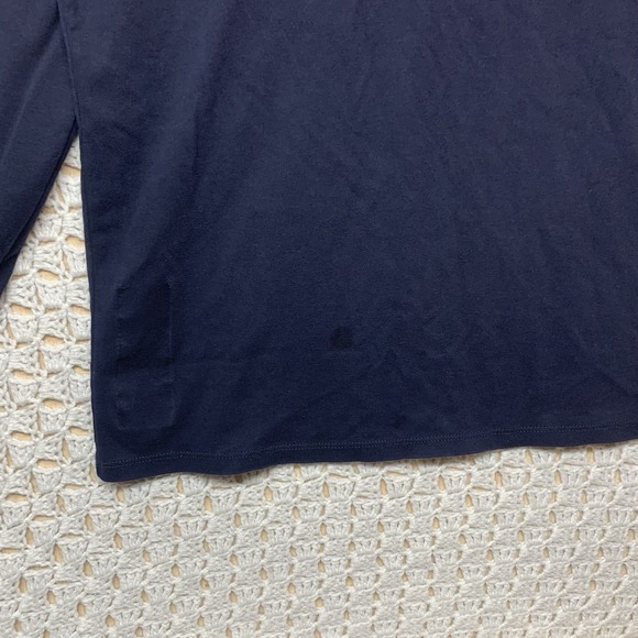 Wrangler FR Riggs Workwear Henley Shirt M-Reg Blue Flame Resistant Long Sleeve - Picture 2 of 9